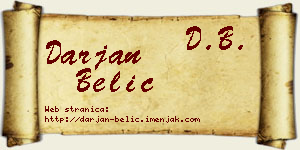 Darjan Belić vizit kartica